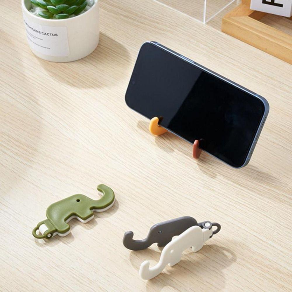 Foldable Elephant Phone Holder Key Chain Elephant Elephant Phone Bracket Keyring Key Ring Gift