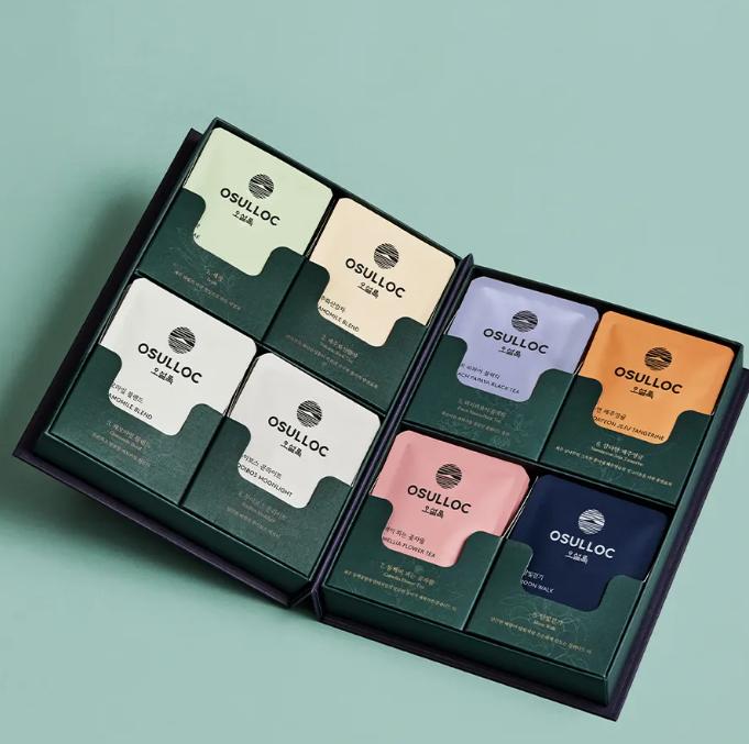 Osulloc Чайный набор Master Blend – 8 видов, 32 пакетика, отборный корейский чай премиум-класса
