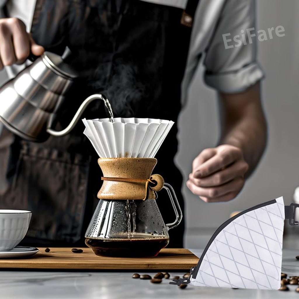 Многоразовый чехол для кофейного фильтра EsiFare с карабином, легкий и портативный, идеально подходит для кемпинга, пеших походов, альпинизма, путешествий и домашнего использования,