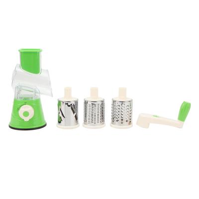 Зеленая многофункциональная роторная терка для сыра, роликовая овощерезка, ручной роторный измельчитель