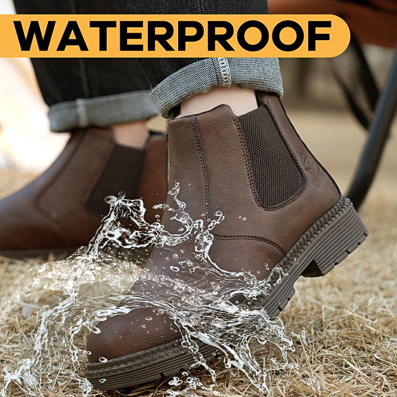 Мужские защитные ботинки, обувь со стальным носком, рабочая обувь, кожаные ботинки, неразрушимая обувь, устойчивые к проколам ботинки