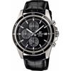 EFR-526L-1AVUEF - Edifice - Montre Homme - Quartz Analogique - Cadran Noir - Bracelet Cuir Noir