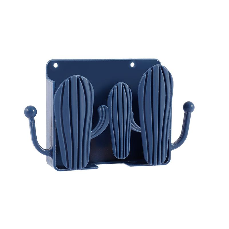 Cactus Storage Rack Paste Mobile Phone Charging Holder Bracket Keyring Wall Mount Stand Practical Wall Shelf Hotel Universal