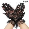 UV Protection Mittens Lace Gloves White Bride Gloves Rose Flower Pattern Party Dressy Gloves