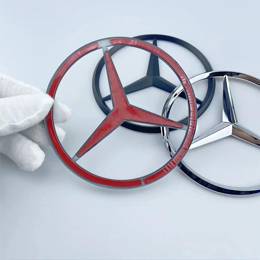 90мм АБС хром черный Логотип Мерседес эмблема значок звезда задний для Mercedes Benz W203 W206 W212 X253 W167 W166 W247 C