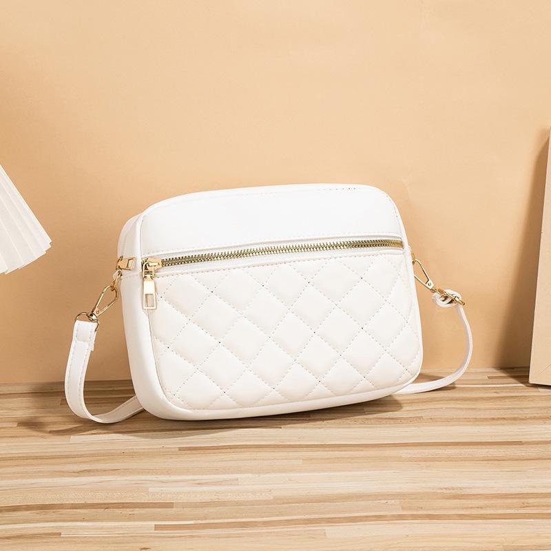 Small Square Rhombic Lattice Bag for Women Fashionable Crossbody Bags Feminine Portable Shoulder Bags
