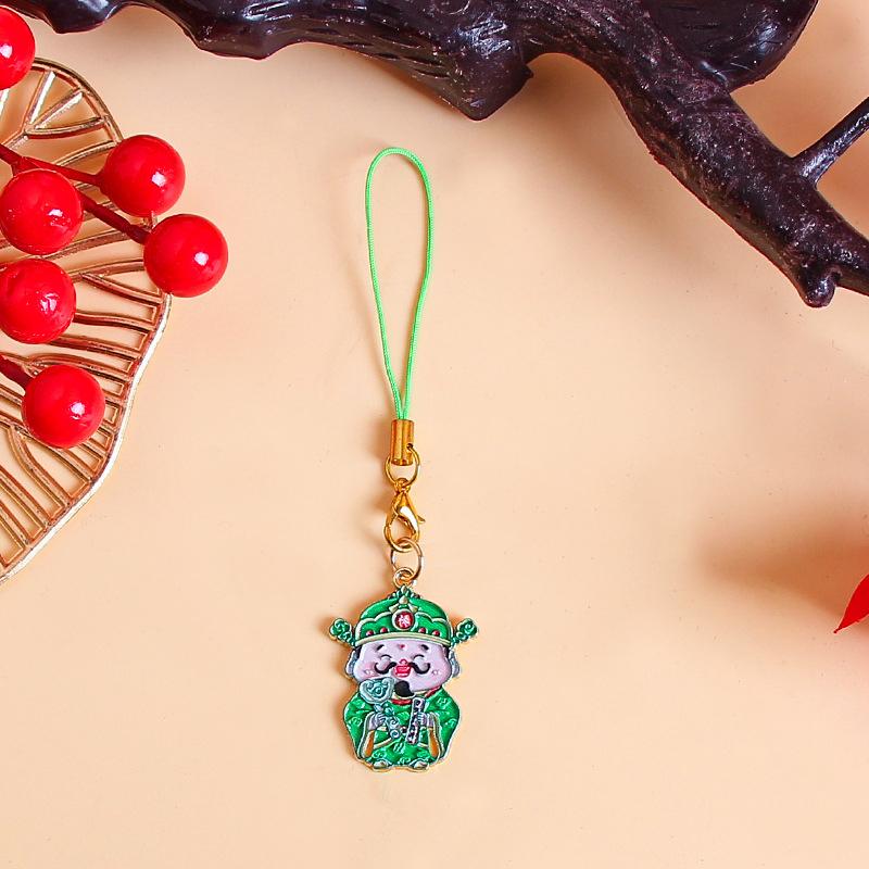 Милый брелок Five Gods Of Wealth, китайский Новый год, счастливый брелок, подвески, украшения для сумок, цепочки для телефонов, аксессуары, подарки