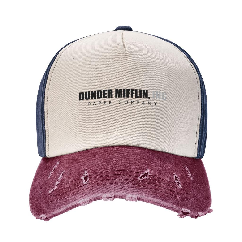Dunder Mifflin Paper Company Baseball Cap Accessories Classic Distressed Denim Washed TV Show The Office Summer Dad Hats Cap