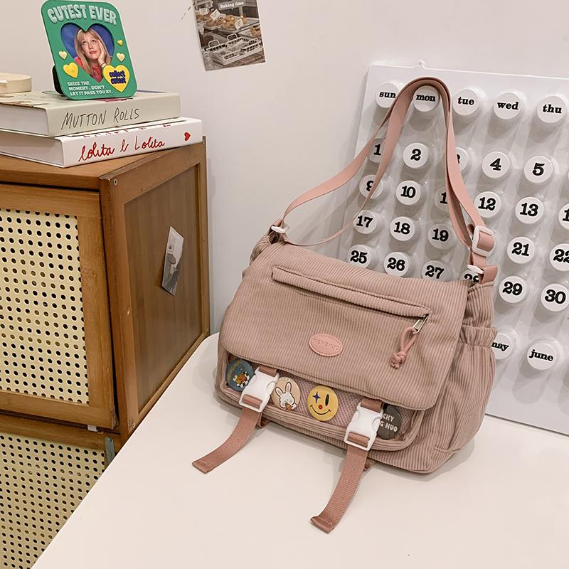 Сумка через плечо в студенческом стиле, женская сумка-мессенджер, студенческая сумка через плечо большой вместимости