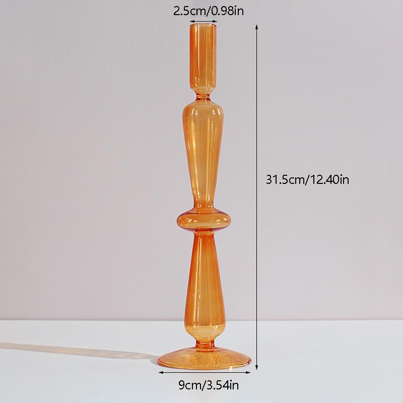 1 шт. Стеклянный подсвечник Ваза для цветов Домашний декор Стеклянный подсвечник Скандинавская ваза для цветов Поделки Винтажный романтический подсвечник