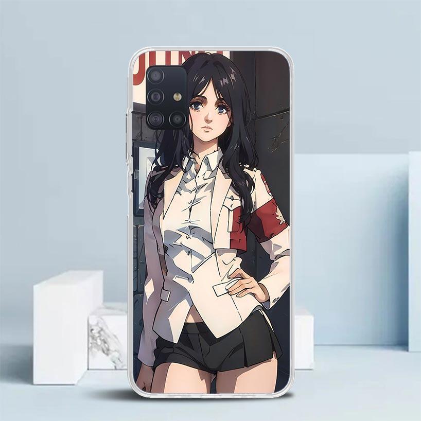 A-Атака на Титанов Энни Микаса Мягкий Чехол для Samsung Galaxy A12 A22 A32 A52 A72 A02S Чехол для Телефона Note 20 Ultra 10 S10 Plus A51