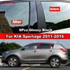 Для KIA Sportage 2011-2016 Зеркальный Эффект Накладка на Стойку Кузова BC Pillar Покрытие Дверной Стойки Черный Углеродное Волокно Поликарбонат Наклейка