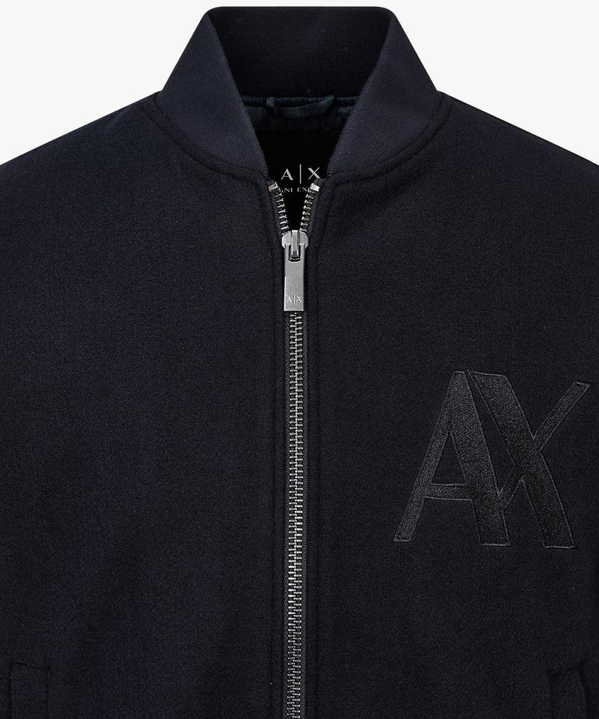 Armani Exchange Men'S Embroidered Logo Two-Way Zip-Up Blouson_Navy A414310018