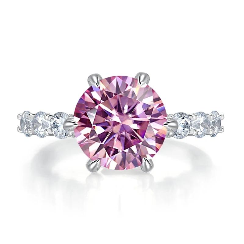 Bague Ringen 2026 Новый 925 Серебро 5 Карат Огненный Разрез Аврора Шесть Лапок Кольцо Женское Богатая Женщина Старшее Кольцо