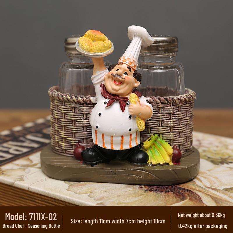 European Chef Figurine - Decorative Ornament for Home, Cafe, Cake Shop, or Living Room