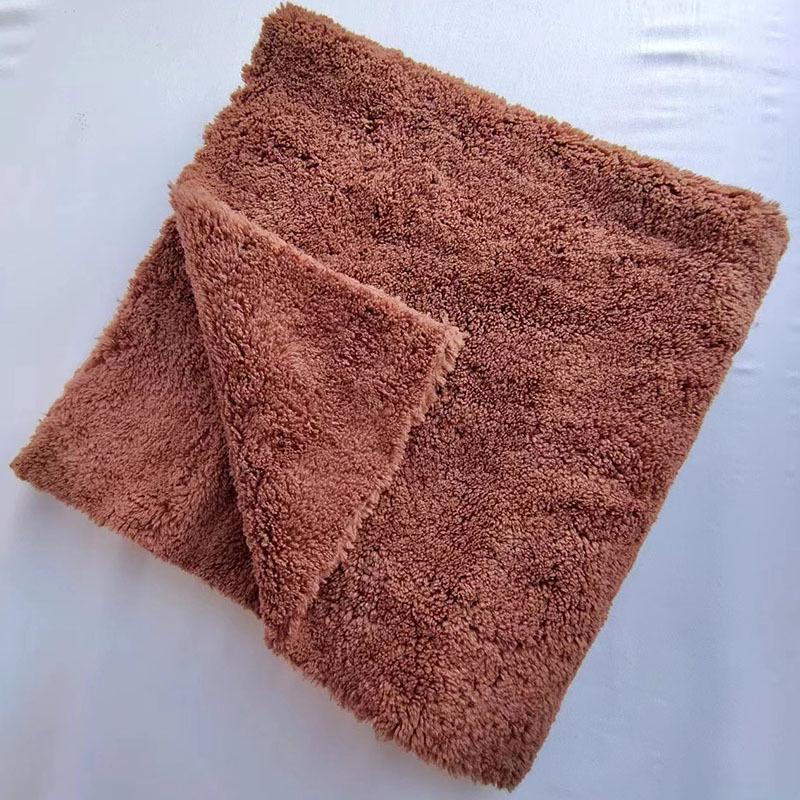 Larger, Thicker Coral Fleece Car Cleaning Towel - Soft, Absorbent, Durable, and Lint-Free