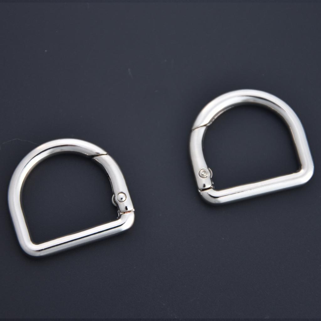 5pcs D Ring Openable Metal Buckles Bag Luggage Strap Connecting Clasp Spring Keyring Hardware Accessories