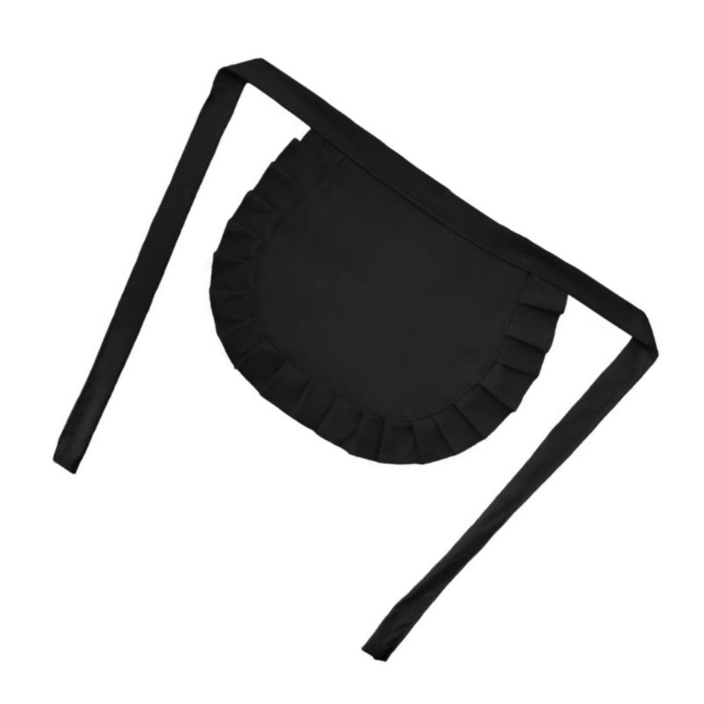 1Pcs Black White Waist Apron Waitress Maid Style Half Apron for Coffee Shop Restaurant
