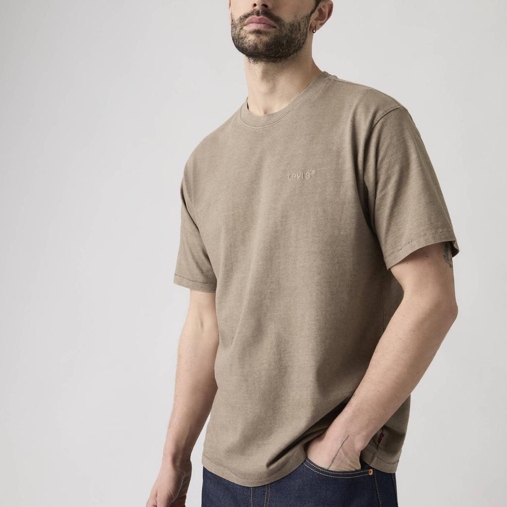 Levis Red Tab™ Винтажная Свободная Удобная Мягкая Вязаная Футболка с Круглым Вырезом и Коротким Рукавом Унисекс Топы A0637-0195