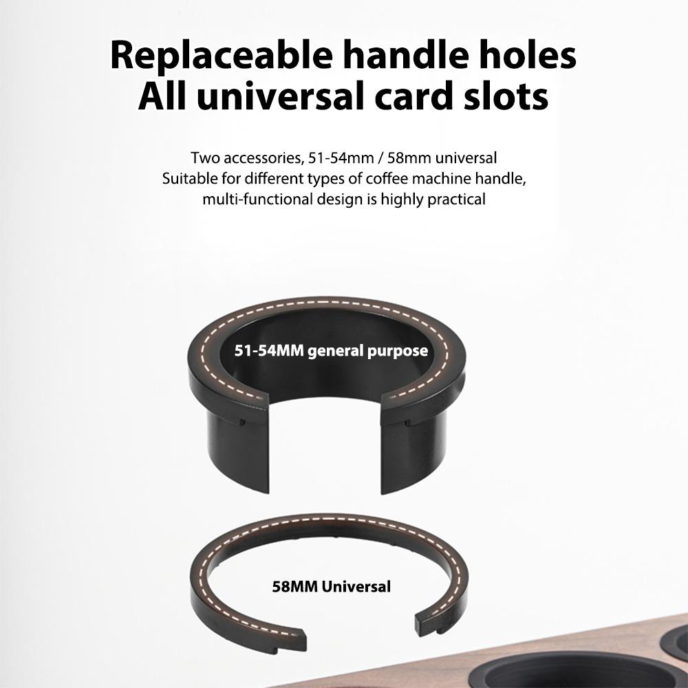 Деревянная станция для темперирования эспрессо, держатель для темперирования эспрессо, 3 отверстия, для 51-58 мм, универсальная