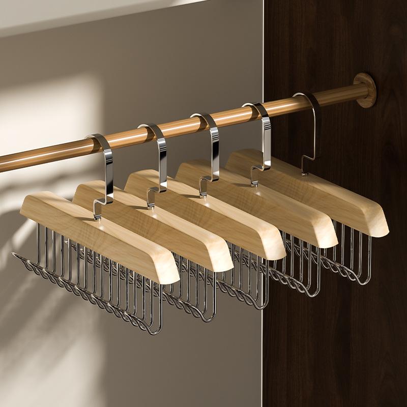 Вешалка из цельного дерева, 8 крючков, вешалка с несколькими крючками, ремень для нижнего белья, можно зацепить винтажную вешалку для журналов артефактов