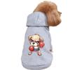 A Pet Sweatshirt Boxing Dog Print Fleece Dog Sweatshirt Cute Cartoon Pattern