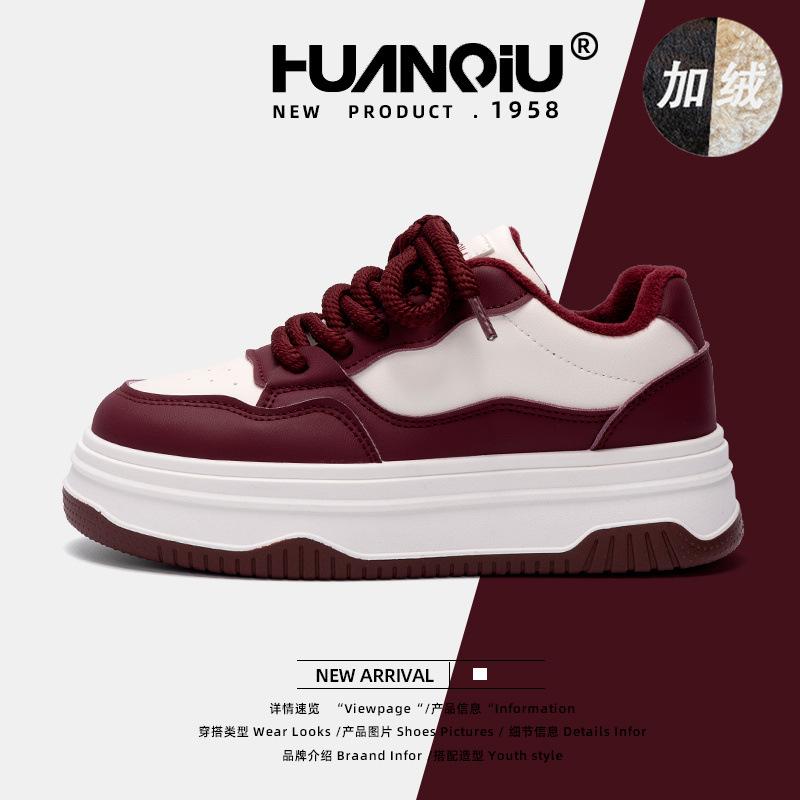 Глобальные популярные бархатные туфли на платформе для женщин ZHQ68056M зимние новые толстоподошвенные теплые, удобные и износостойкие спортивные туфли для женщин