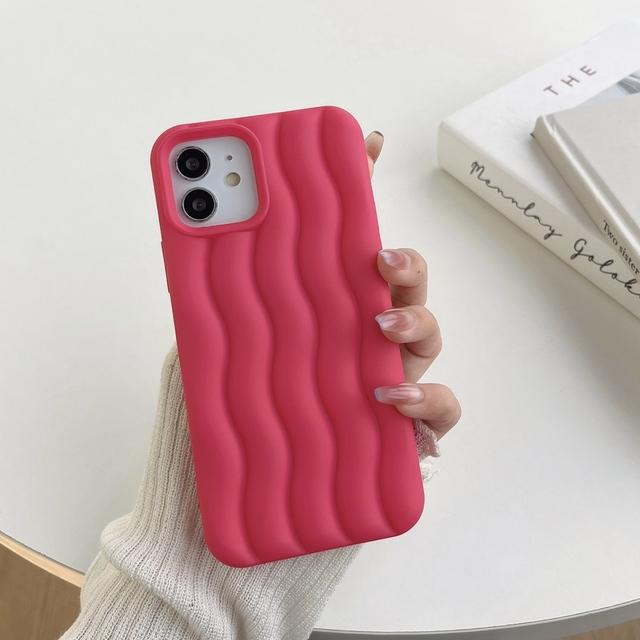 Мягкий силиконовый чехол для телефона с 3d волнами воды для Iphone 14 13 12 11 Pro Max 10 ярких цветов, матовый шелковистый кожный покров