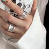 2PCS Ring For Women Jewelry Wide Simple Open Vintage Handmade Ring Allergy For Party Birthday Gift