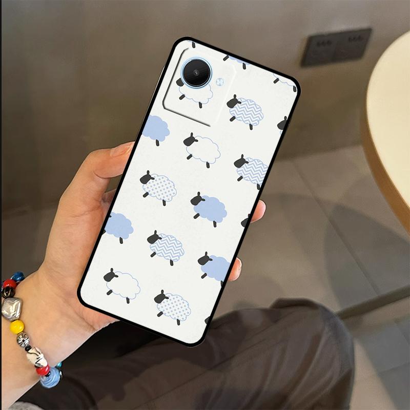 Cute Sheep Case For Realme C65 C67 C61 C53 C55 C51 C25 C63 C71 C75 GT6 GT7 Pro 11 12 13 14 15 Pro Plus