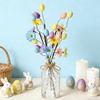 Пасхальные шпажки с яйцами, весенняя ветка с цветными яйцами, искусственный цветок для цветочных композиций, вечеринки