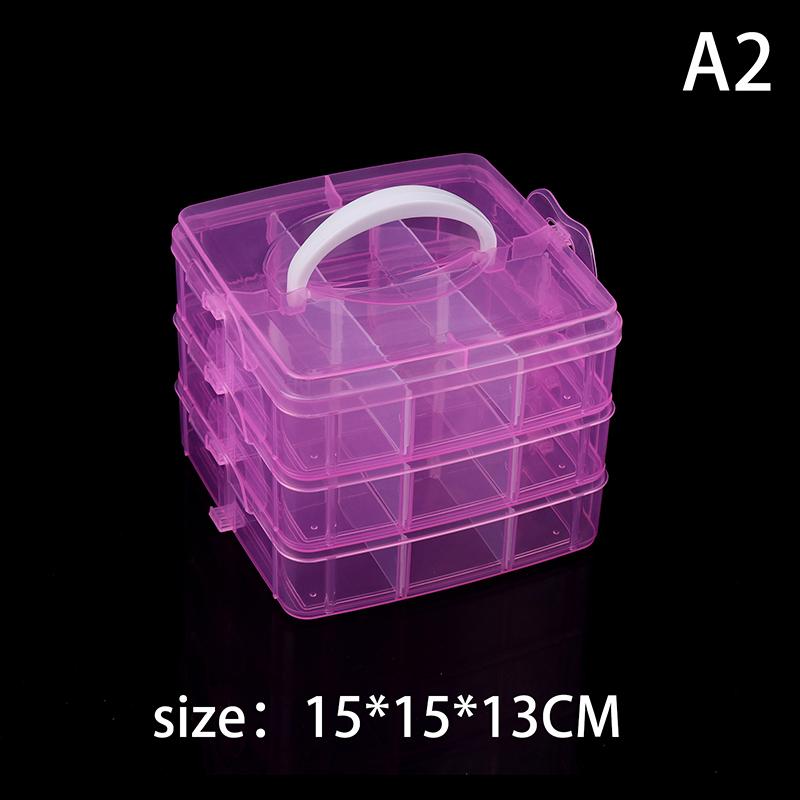 3-слойная прозрачная пластиковая коробка для хранения ювелирных изделий, большая вместимость, отделочная коробка, коробка для ожерелий, колец, серег-пуссетов, коробка для украшений