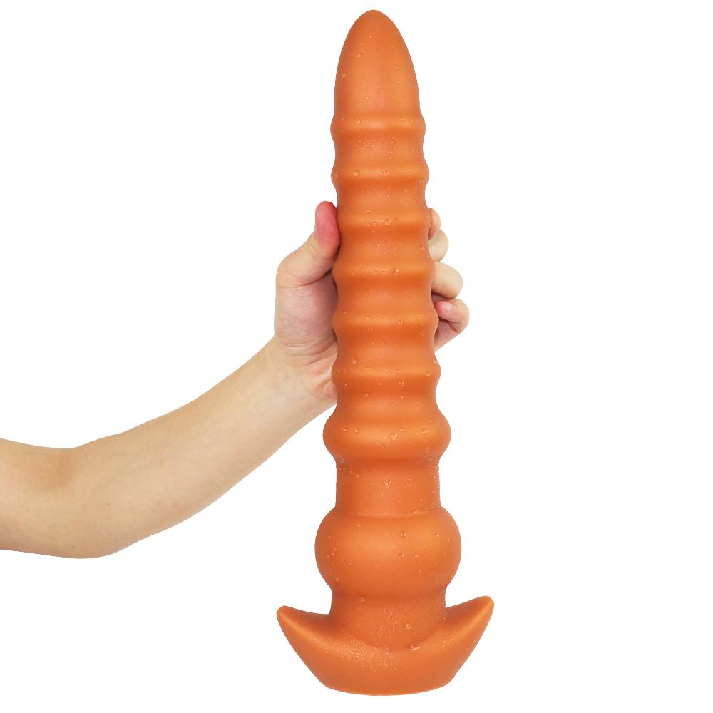 Q-shaped radish-shaped soft-core anal development tool of appropriate size for sexual pleasure toys for expanding the anus plug