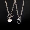 iF ME Корейское ожерелье с подвеской в ​​виде сердца для женщин, модные серебряные ожерелья, ювелирные аксессуары, подарок