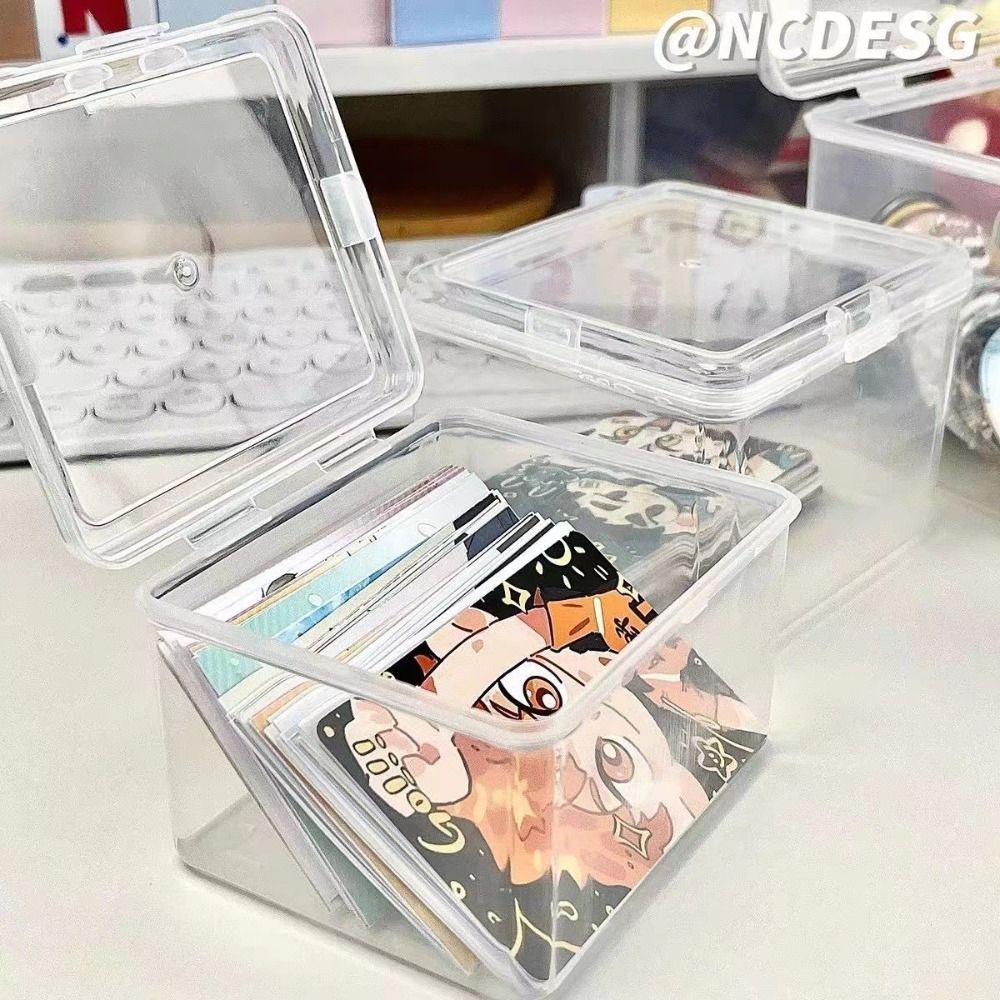 Rectangular Shape Collection Box with Lid Cards Box Multi-purpose Storage Case for Storing Jewelry