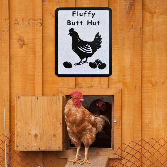 Farmhouse Chicken Sign Cluck Around And Find Out Sign Crowing Rooster Wall Art Desktop Sign for Chicken Coop Home Farm Garden Decor