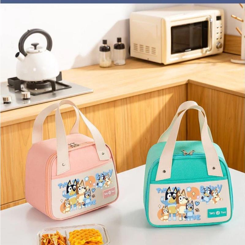 Brui Cute Bento Bag: Children's Cartoon-Themed, Large-Capacity, Portable Lunch Bag