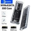 M.2 NVME SATA SSD Case USB3.1 Gen1 Transparent External Hard Disk Box Tool Free 10Gbps Enclosure Adapter For 2230 2242 2260 2280