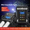 Mini Keychain Flashlight Dual LED Repair Light Rechargeable Camping Lamp Safety Warning Light Outdoor Work Light Emergency Lamp