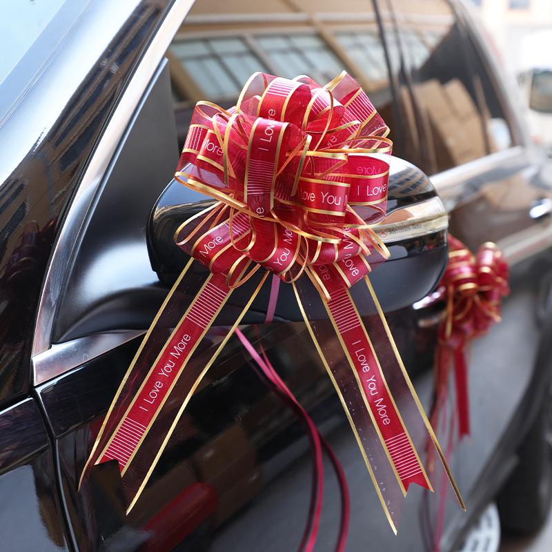 Large Pull Flower Ribbon for Stair Handrail, Wedding Car, and Housewarming Decor