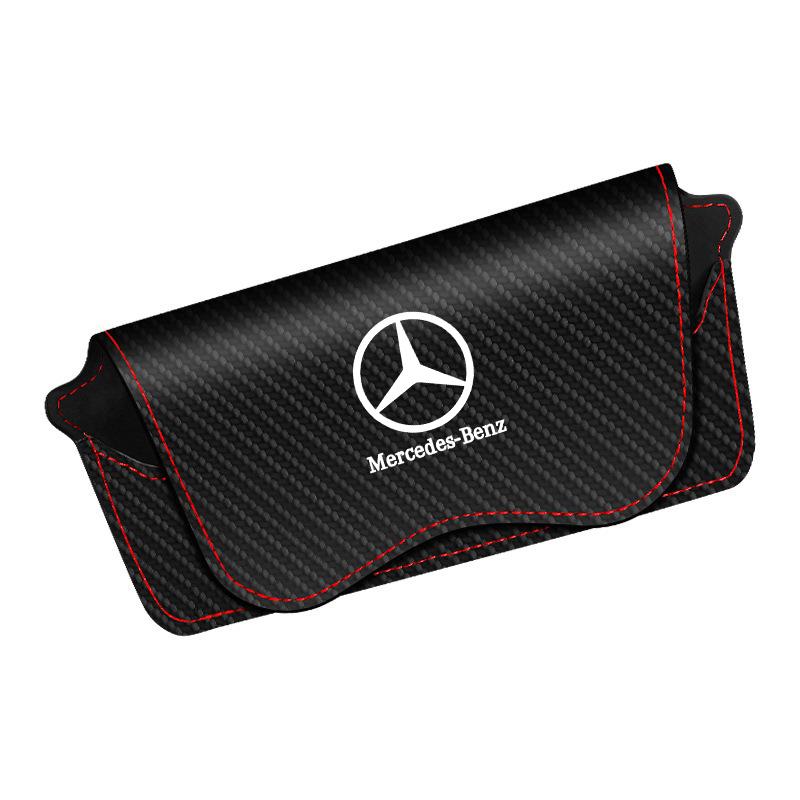 WVQ5 Car Glasses Case Eye Sunglasses Storage Box Holder For Mercedes Benz A C E S G Class GLC CLE CLA GLB GLS W177 W205 W213 W222
