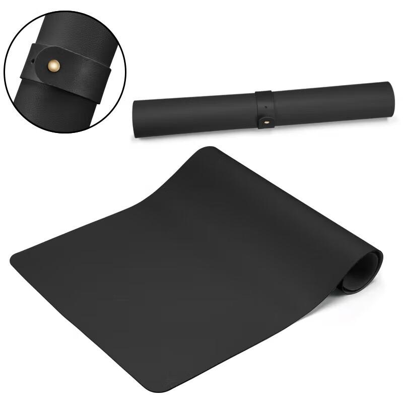 JPLAYER Mouse Pad Extra Large Office Desk Mat Laptop Pad Keyboard Mat Home Office Writing Desk Waterproof Pad Leather Customizable Black 100*50cm