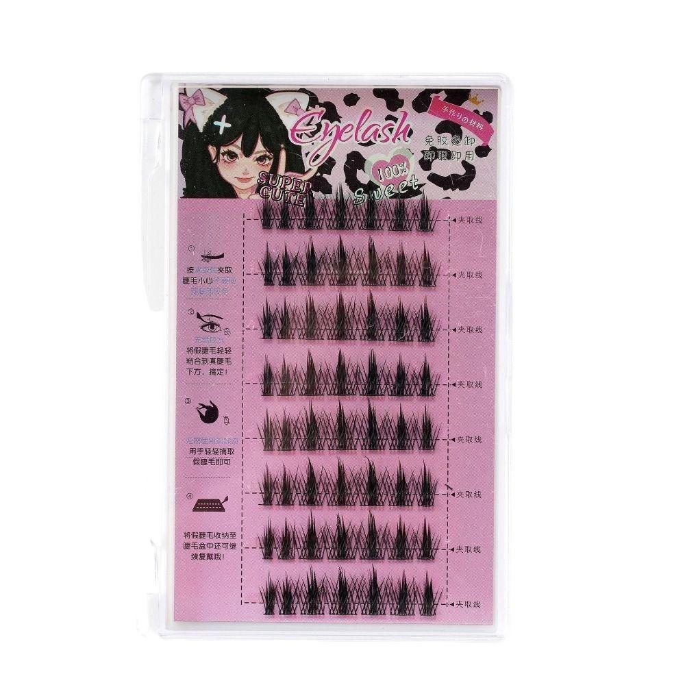 DIY Индивидуальные Пучки Ресниц Наращивание Сегментированные Пучки Ресниц Ежедневные