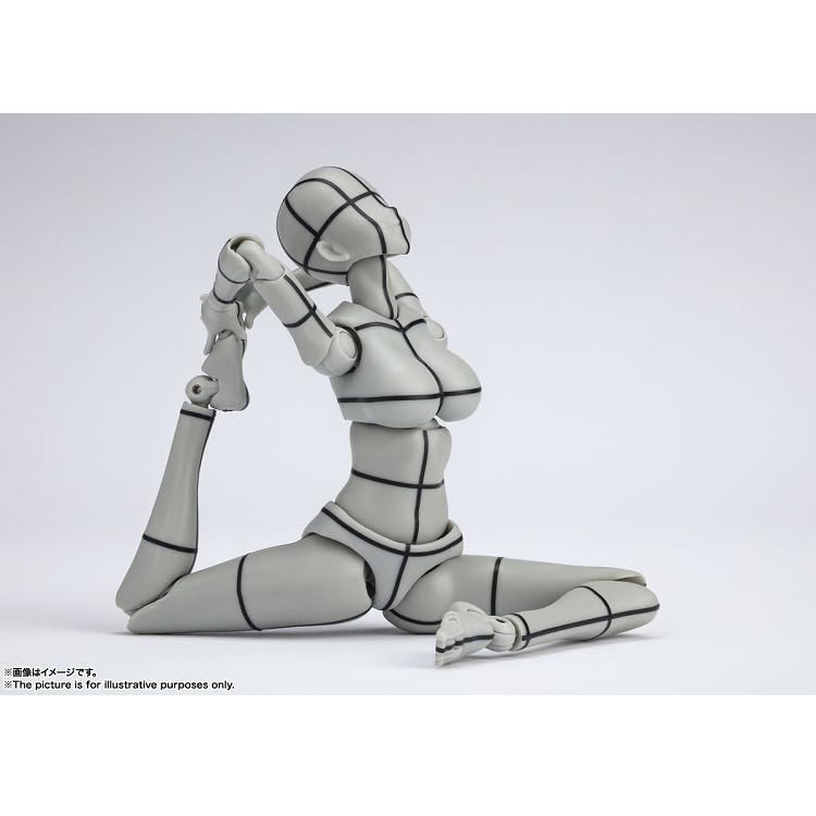 TAMASHII NATIONS S.H.Figuarts Body-chan - Kentaro Yabuki - Edition Wireframe (Gray Color Ver.) (Rerelease) Approximately 135mm PVC & ABS Pai