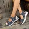 2024 Women's Designer Sandals Summer New Women's Leather Lightweight Casual Wedge Thick Sole Shoes Outer Non-Slip Shoes