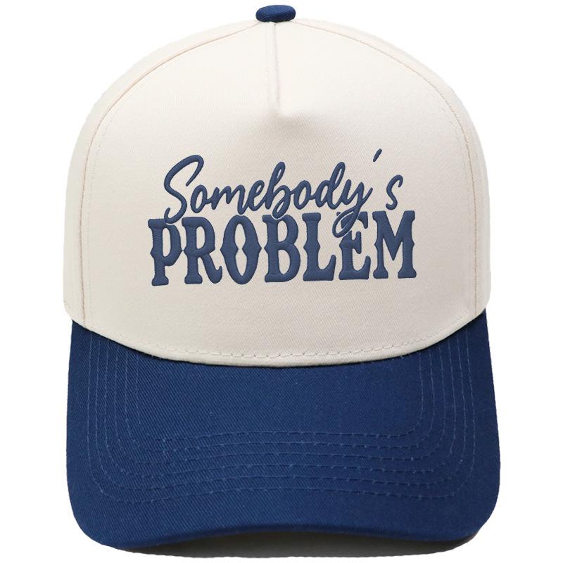 Somebody's PROBLEM Embroidered Truck Driver Baseball Cap Color Matching Fun Men's and Women's Sun Hats