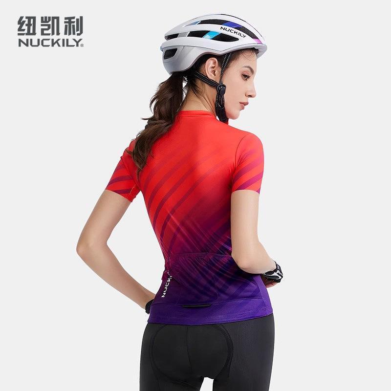 New cycling clothes for women's summer cycling, thin breathable cycling equipment, short-sleeved slim-fit tops, one piece will be sent on behalf of 