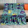 1PC Cartoon Pokémon Characters Print Blanket Fluffy Plush Sofa Bed Blanket for Kids Adults Travel Camping Supplies Car for Gifts