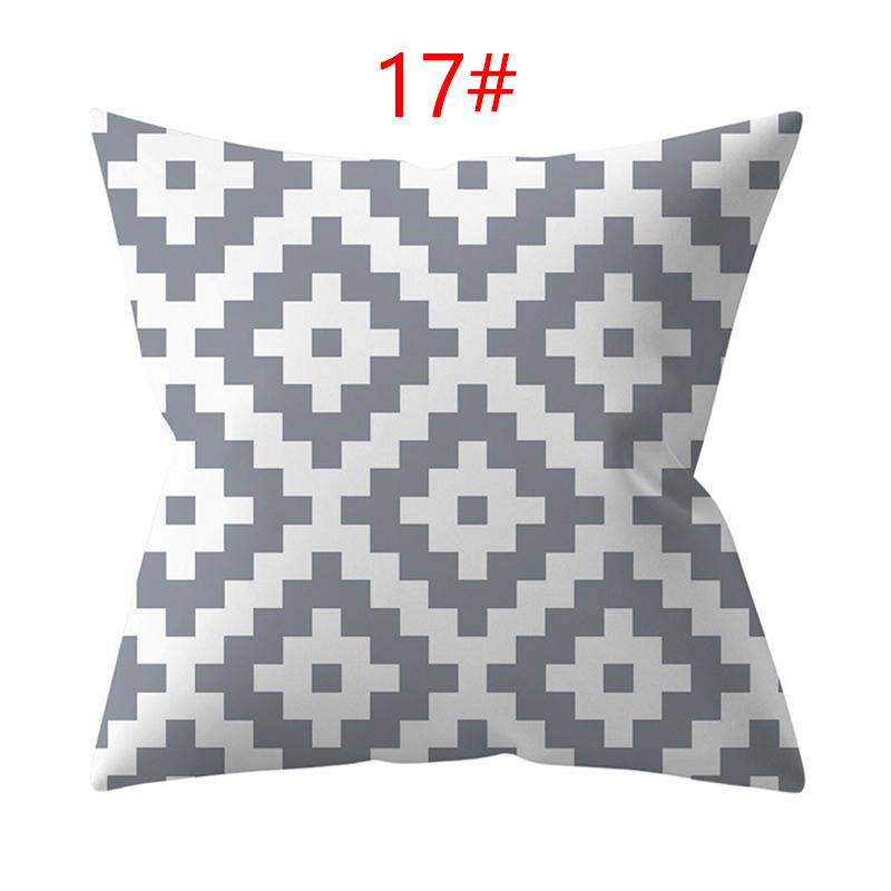 18-дюймовая подушка для домашнего декора с геометрическими элементами, поясничная наволочка, серый чехол для подушки, диван