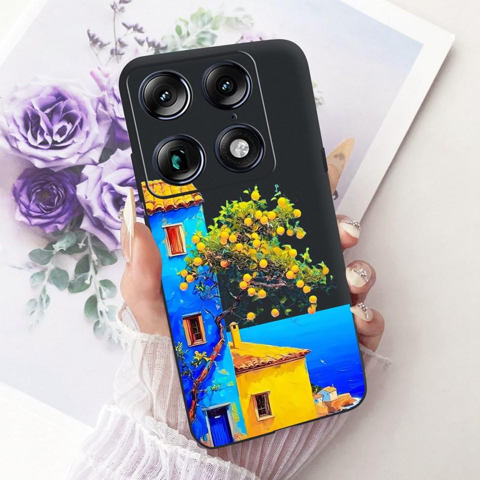 For Motorola Signature Cute Flower Butterfly Cat Painted Case For Motorola Signature XT2603-2 Black Silicone Soft Phone Cases